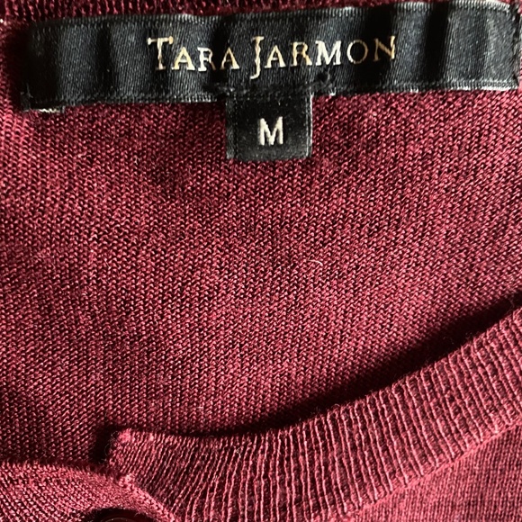 Cherry Girl Fine Merino Cardi ~Tara Jarmon ~ Ginno Cardigan ~ - Picture 3 of 11